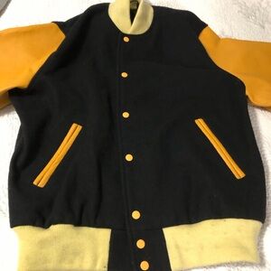 Tennessee Vols Jacket XL Authentic Stewart & Strauss Wool Body Leather Sleeve